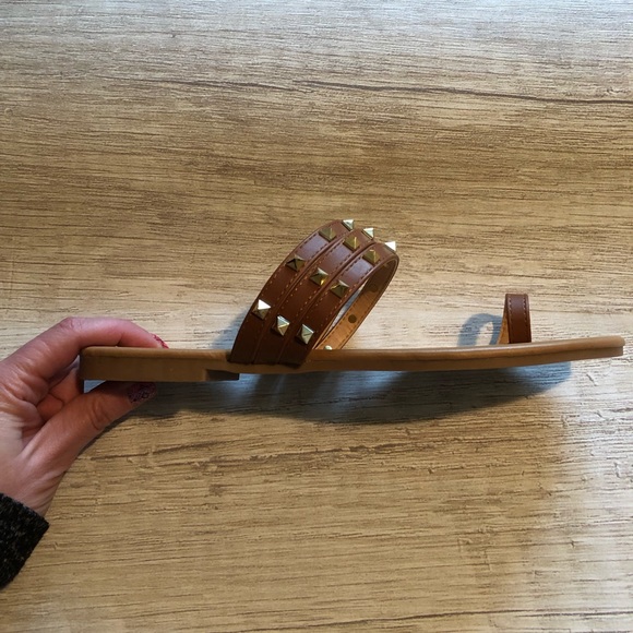 Tiara Cognac Studded Sandal - Picture 6 of 7